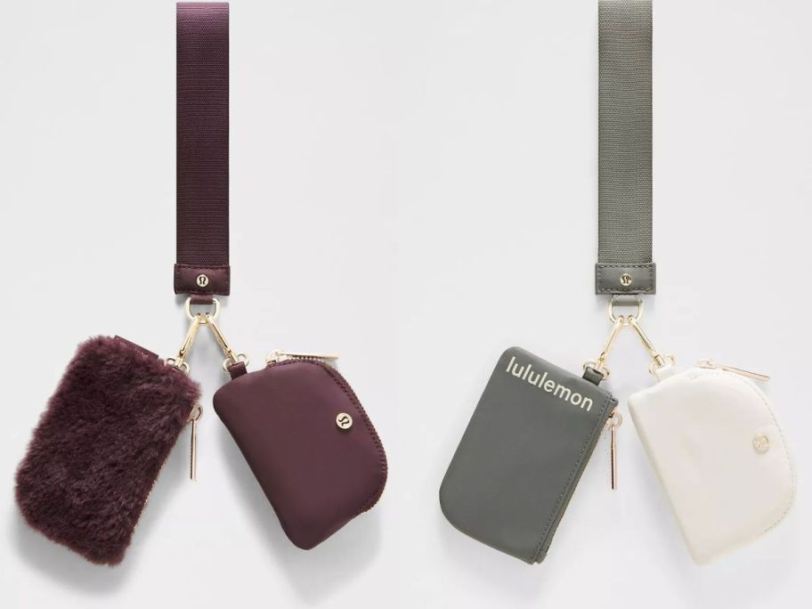 two lululemon dual pouch wristlets