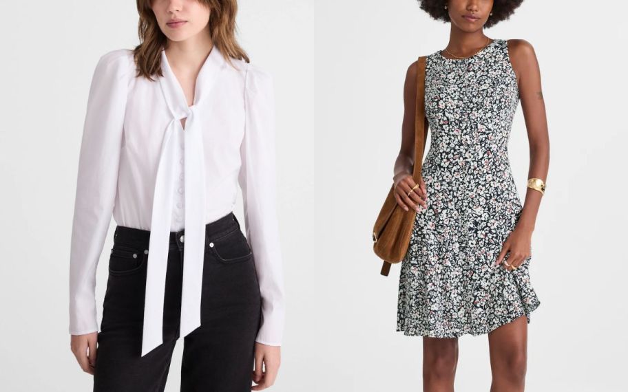 stock image of madewell shirt and dress
