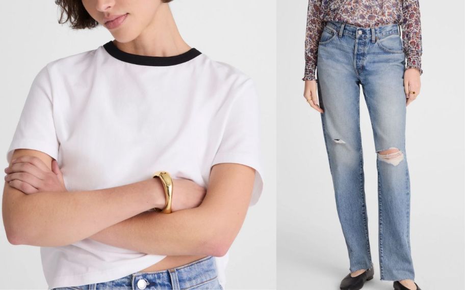 stock image of madewell shirts and jeans