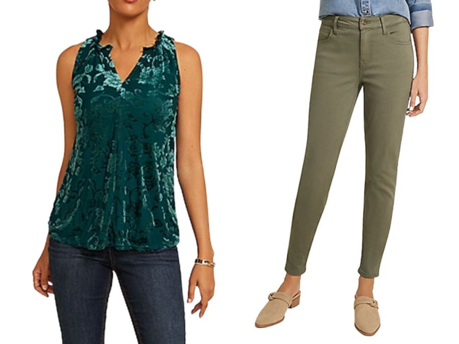 two women wearing a maurices top and jeans