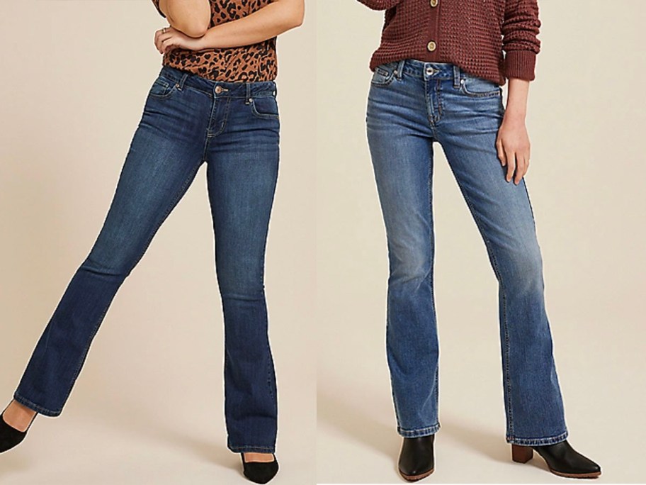 women wearing blue jeans 