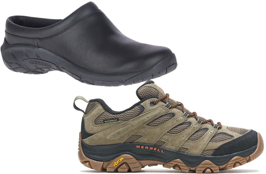 black and brown merrell shoes 