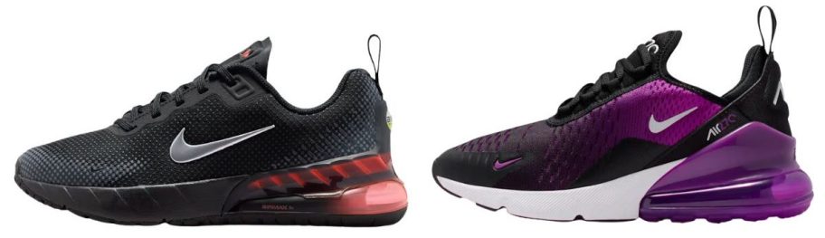 two nike air max shoes