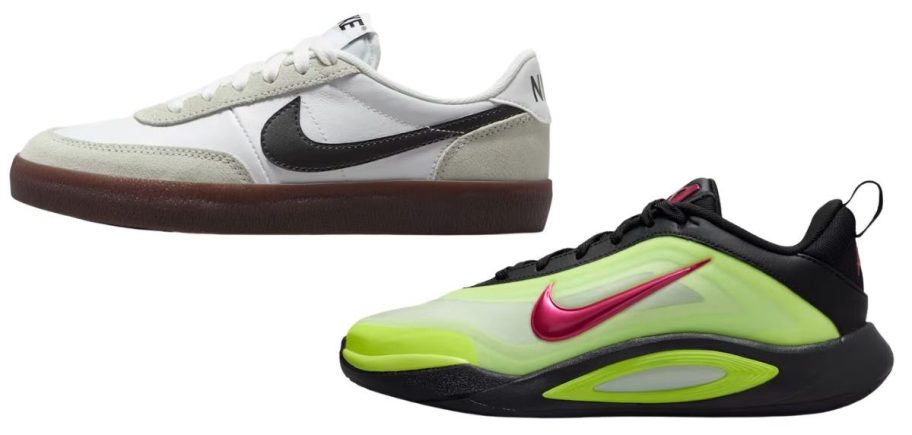 two nike shoes