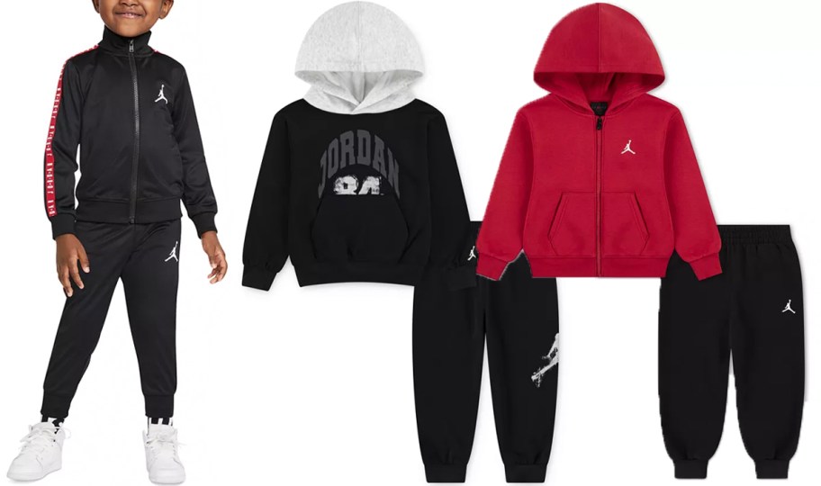 kids black and red nike outfits 