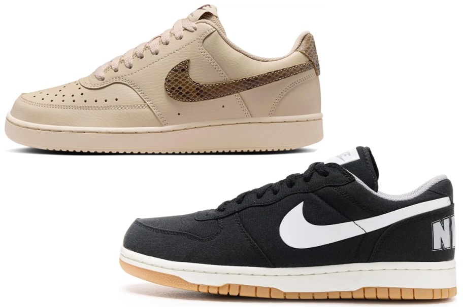tan and black nike shoes 