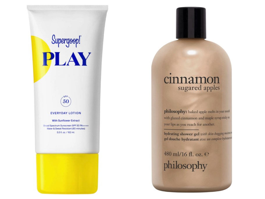 sunscreen and lotion bottle