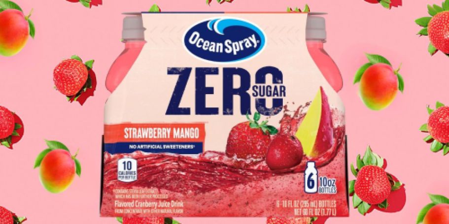 Ocean Spray ZERO Sugar Juice 6-Count Only $3 on Amazon