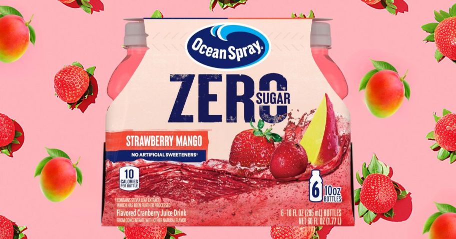 Ocean Spray ZERO Sugar Juice 6-Count Only $3 on Amazon