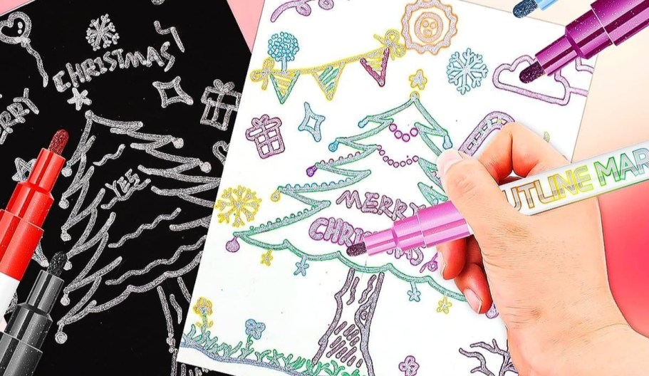 Glitter Outline Markers 12-Pack Just $4.39 Shipped on Amazon (Reg. $8)
