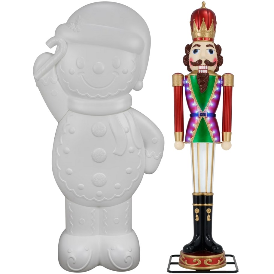 paint your own blow mold and giant nutcracker led blow mold