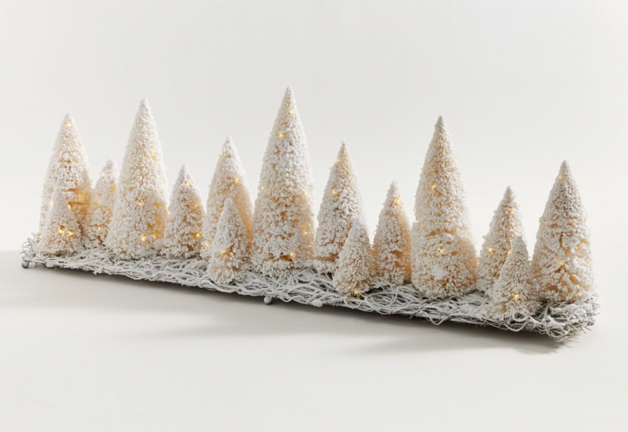 pottery barn bottle brush tree centerpiece