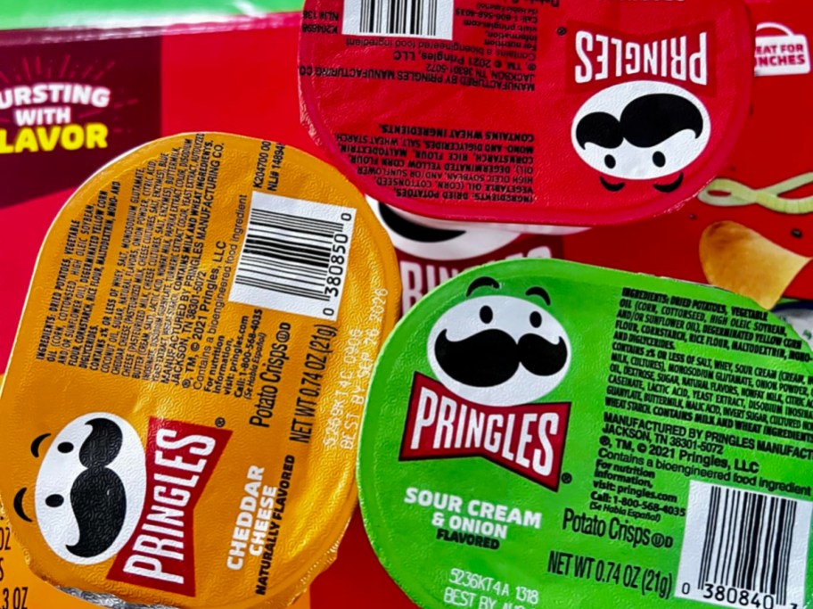 snack packs of Pringles chips