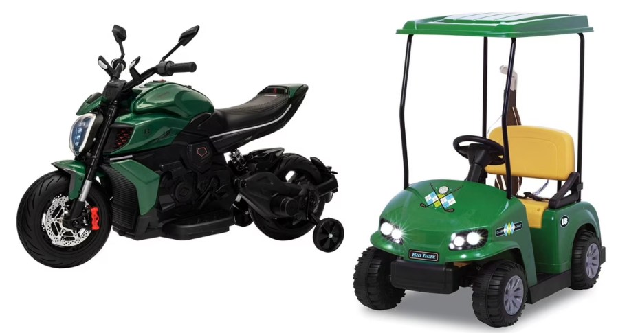 motorcycle and golf cart ride on toys