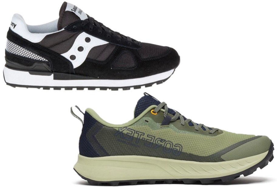 black and green shoes