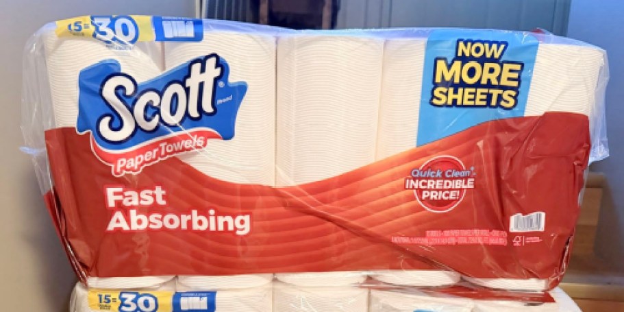 Scott Double Roll Paper Towels 30-Pack Just $23.96 Shipped on Amazon