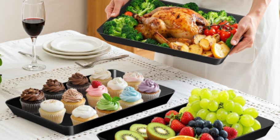 Serving Tray Set 4-Pack Only $9.99 (Reg. $15) on Amazon