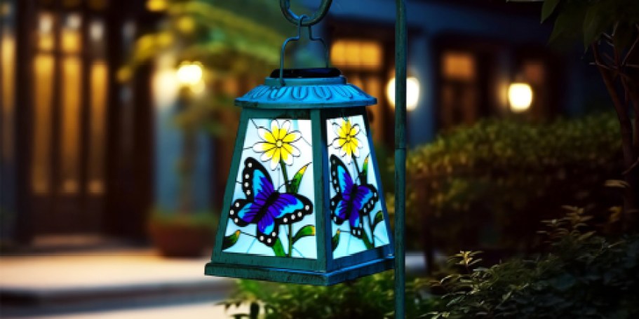 Outdoor Solar Lantern w/ Shepherd’s Hook Only $14.99 on Amazon (Reg. $30)