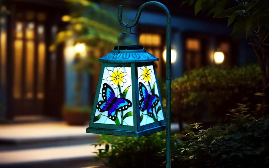 Outdoor Solar Lantern w/ Shepherd’s Hook Only $14.99 on Amazon (Reg. $30)
