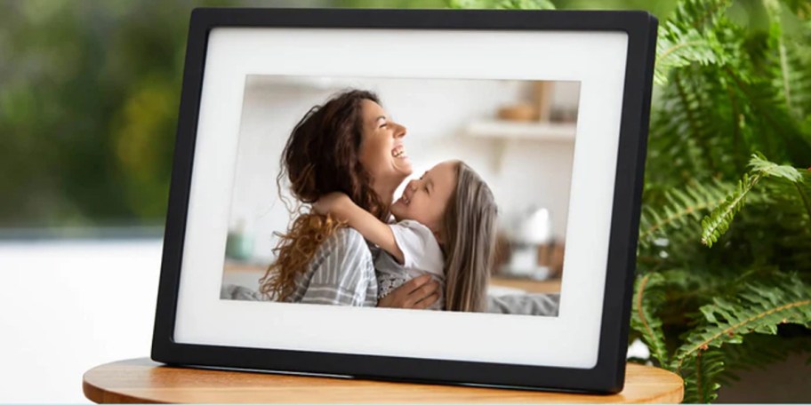 digital photo frame on table