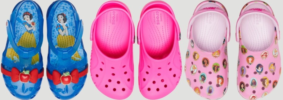 3 pair of kids and toddlers crocs clogs
