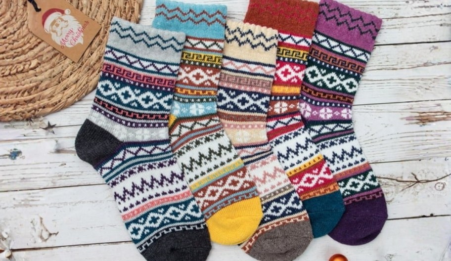 five far isle winter socks