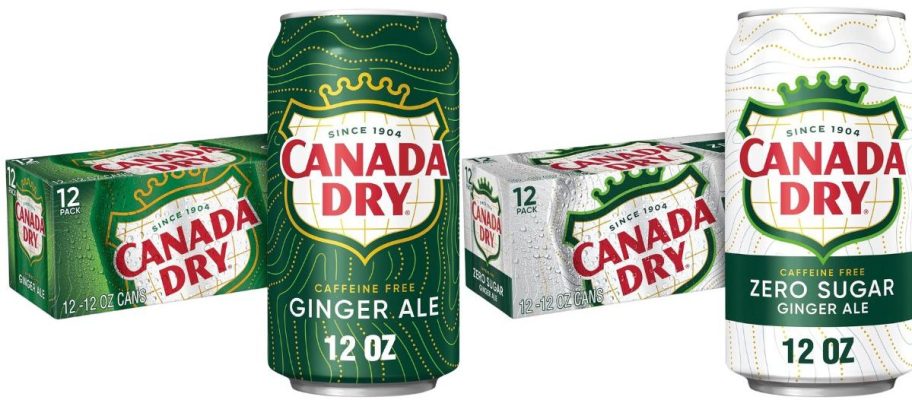 two canada dry 12 packs