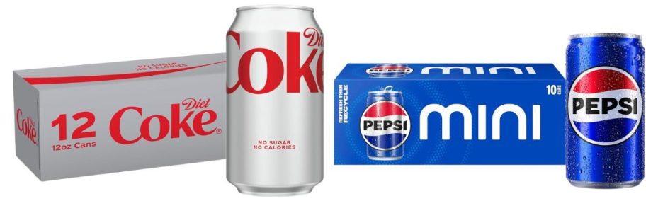 diet coke and pepsi packs