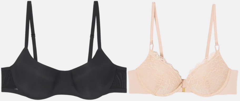 two some braS IN different styles and colors