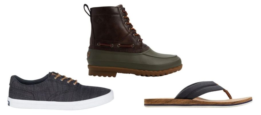 three sperry shoes