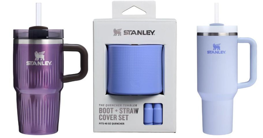 stanley tumblers and boot and straw cover set