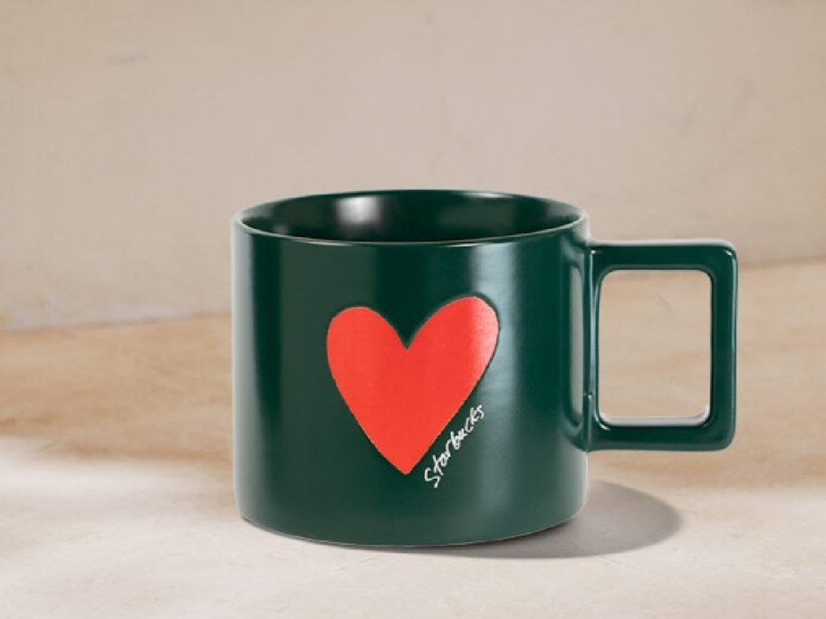 A valentine's Day coffee mug from Starbucks.