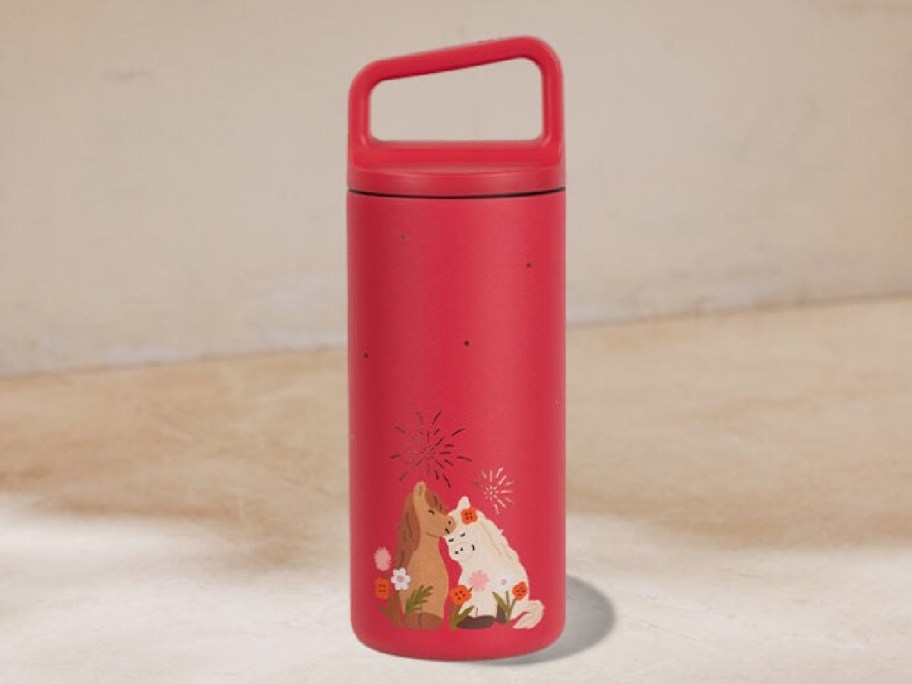 The year of the horse stainless steel tumbler from Starbucks.