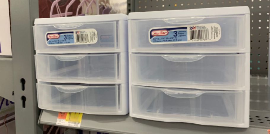 Save on Sterilite Storage on Walmart.com | 3-Drawer Unit Only $9.98