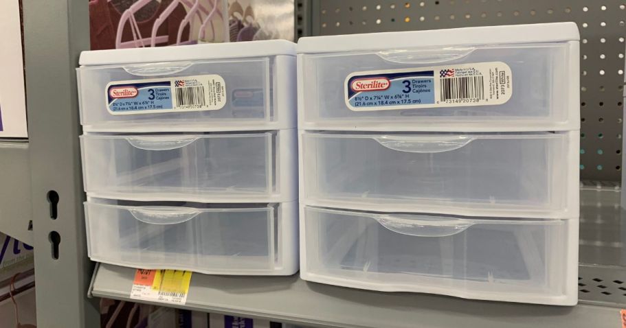 Save on Sterilite Storage on Walmart.com | 3-Drawer Unit Only $9.98