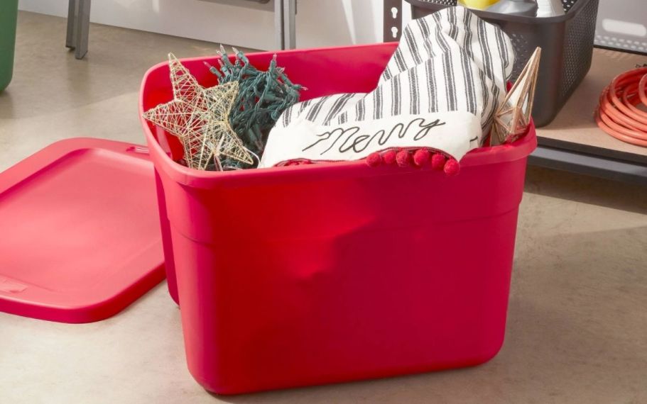Brightroom 18-gal Latching Storage Tote w/ Lid Just $5.60 on Target.com | Great for Holiday Storage