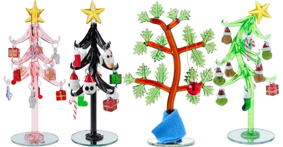 glass tabletop trees
