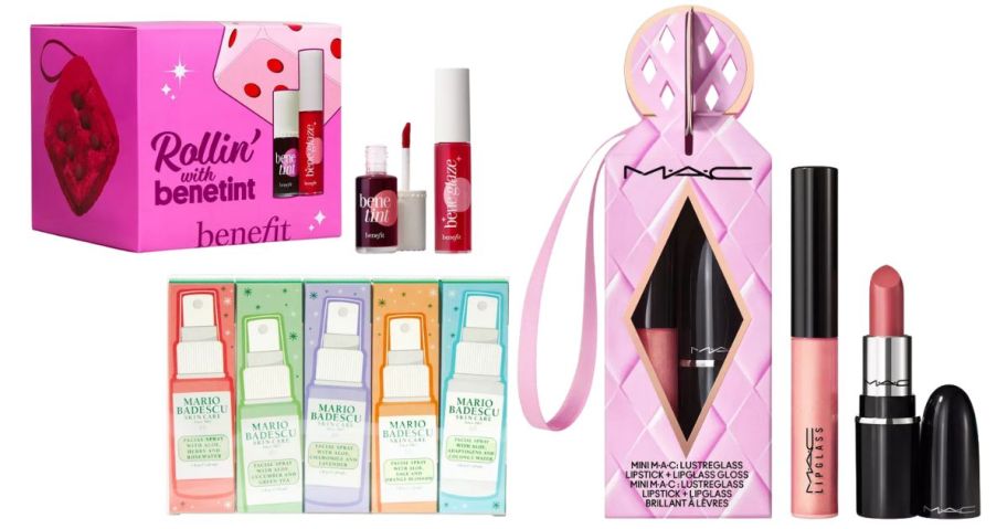 three beauty gift sets