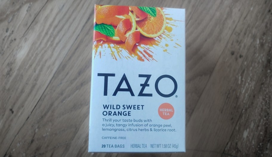 a box of tazo tea