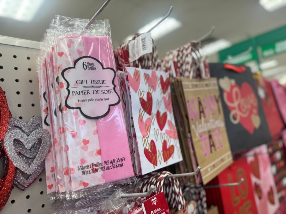 tissue paper and gift bags