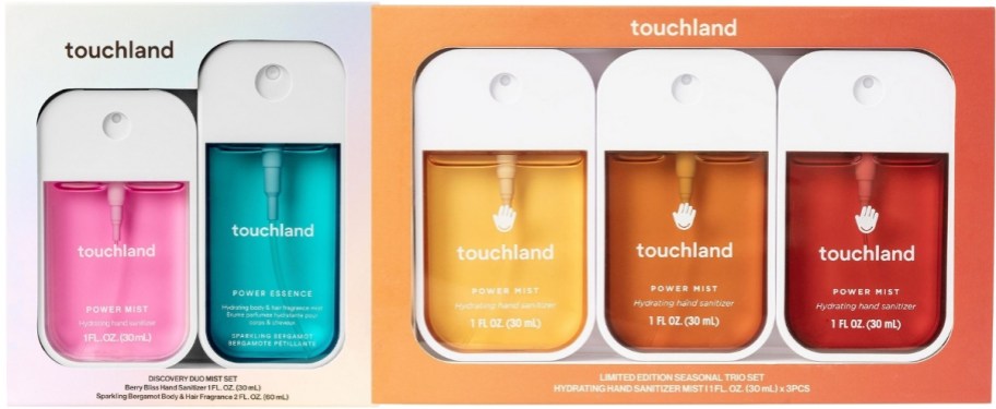 two touchland hand sanitizer giftsets