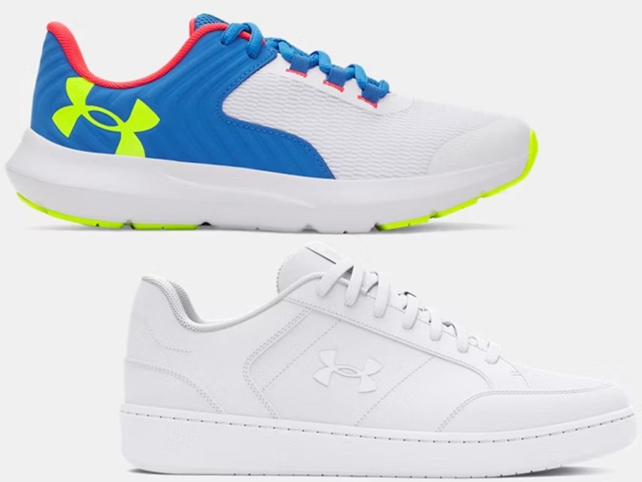 blue and white under armour shoes 