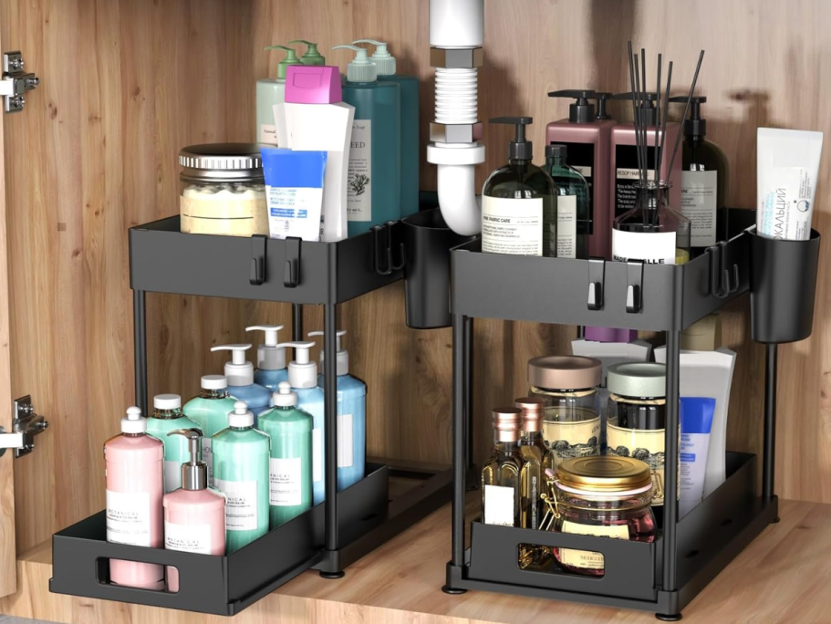 TWO Under the Sink Organizers Only $14.99 Shipped for Amazon Prime Members (Reg. $30)