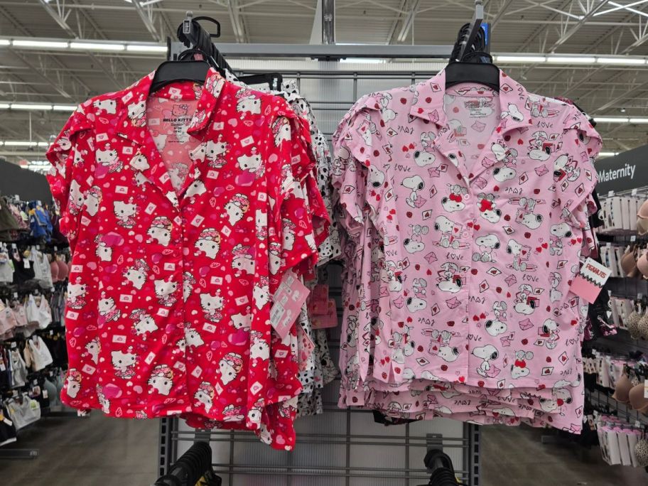 two Women's Valentine's Day Shorty Pajama Sets in store