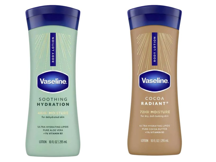 two Vaseline Intensive Care Moisturizing Body Lotion 10oz Bottles