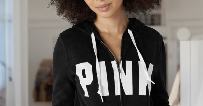 Sweat à Capuche Victoria's Secret PINK - Violet Foncé - Taille XS - Foncé