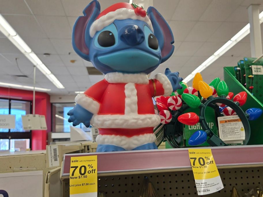Disney Stitch Blow Mold on shelf in store