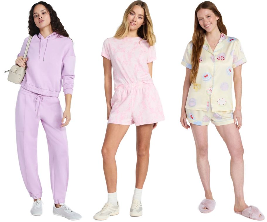 3 women on a white background