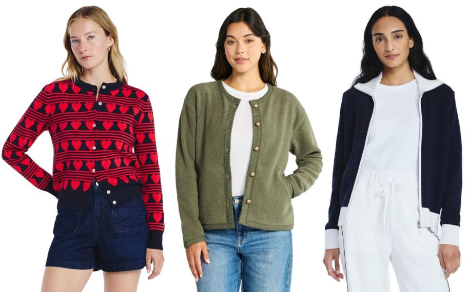 3 women on a white background