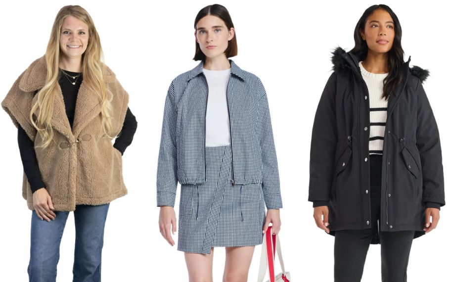 3 women on a white background